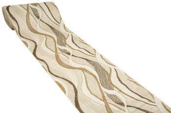 Chodnik Amelia B178A Beżowy Brązowy Wstęgi Fale szerokość 100 cm