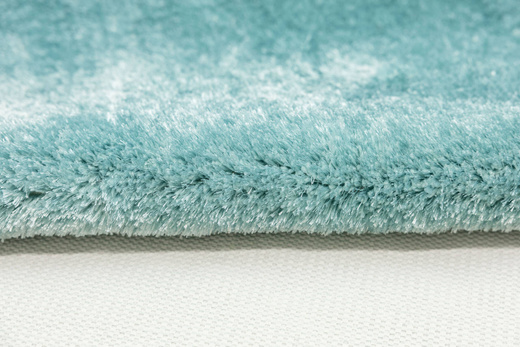 Dywan Okrągły Shaggy Antypoślizgowy Malmo Niebieski Turkus