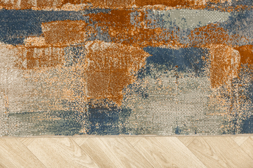 Dywan Argent 16434 O10 Orange Niebieski Pomarańczowy Tynk