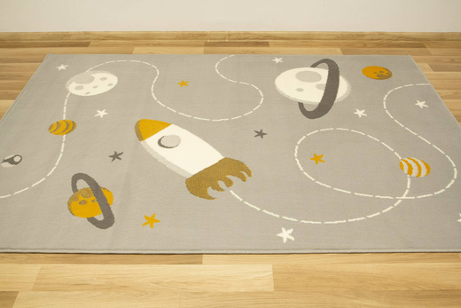 Dywan Kids 534547/89945 mouse/mustard Szary Musztardowy Kosmos
