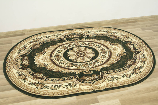 Owalny Dywan GOLD 146/32 owal zielony
