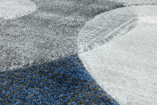 Dywan Kandy N390A N390A l.grey/navy Szary Granatowy Elipsy Fryz