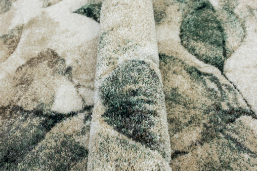 Dywan Kandy N041A l.beige/green Zielony Kaszmir Liście Fryz