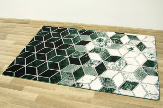 Dywan Diamond K4432Z green Butelkowa Zieleń Romby Bryły