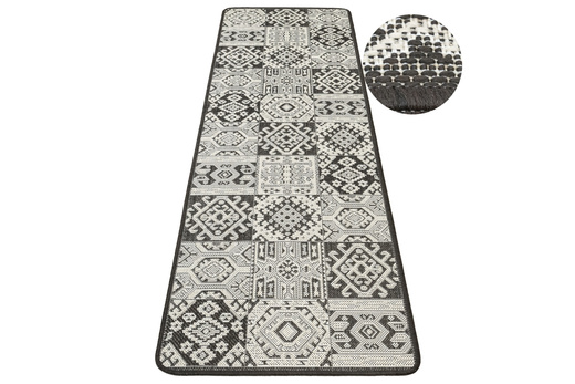 Antypoślizgowy Dywan FLEX 19636/91 Brąz Beż Patchwork