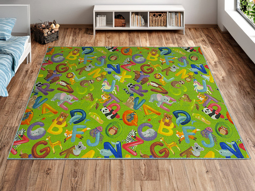 Dywan Alfabet 12 green
