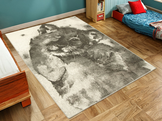 Dywan Dziecięcy Lima 9362A l.grey/d.grey Szary Krem Lew