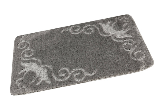 Dywanik Łazienkowy Antypoślizgowy Marika Grey Szary Kwiaty