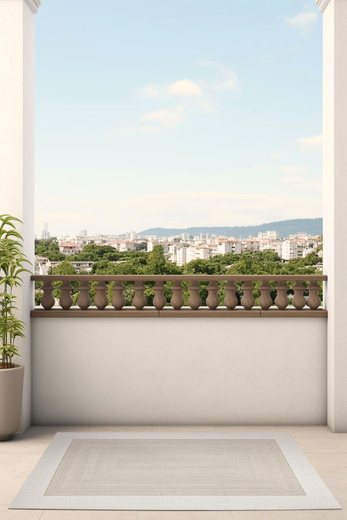 Dywan Dwustronny Sznurkowy Brussels 205830/10820 Jute Outdoor Ramki Beż Krem