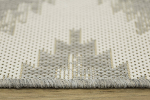 Dywan Sznurkowy Berg 28364/34 Aztec Romby Zygzaki Szary Krem