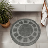 Dywanik Okrągły Łazienkowy Antypoślizgowy Ocean Szary