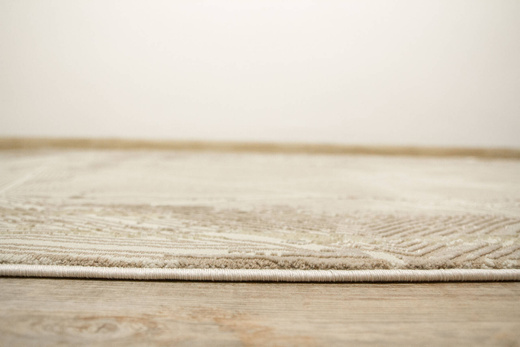 Lśniący Dywan Allora Plus F356A l.brown/beige Beż Złoty Trójkąty