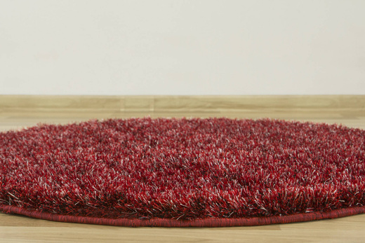 Okrągły Lśniący Dywan 0000A red/cream/blac Liza Max Czerwony Czarny