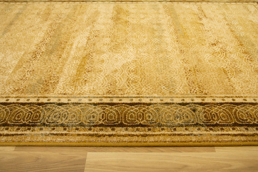 Wełniany Dywan Dywilan Omega Lava Miód Ornament Beż Brąz