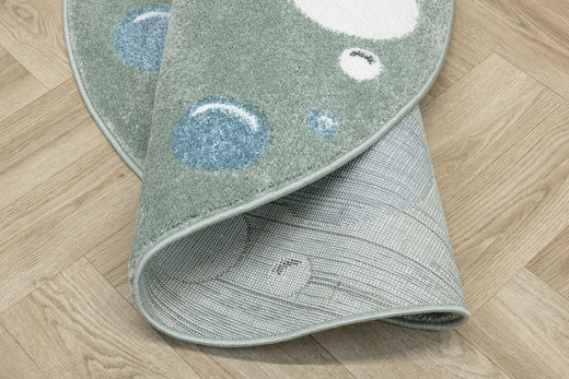 Okrągły Dywan Lima M041A green/cream Zieony Krem Banieczki