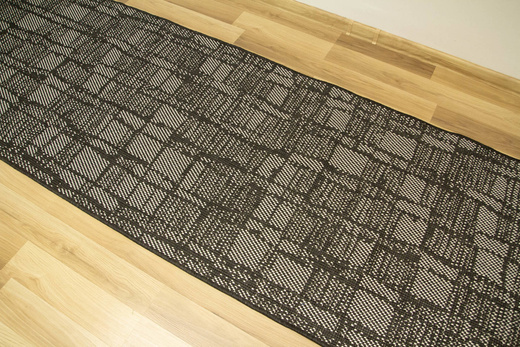 Dwustronny Sznurkowy Chodnik Brussels 205467/10110 Night Antracyt Krem szerokość 120 cm