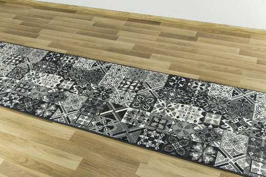 Chodnik luna 503754/89922 patchwork szary szerokość 70 cm