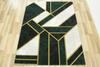 Dywan Diamond K4423Y green Butelkowa Zieleń Marmur Geometryczny Kreski