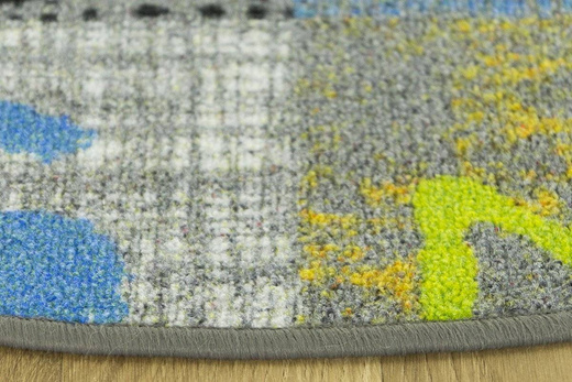 Okrągły Dywan Blackboard druk Koło Literki