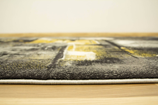 Dywan Victoria 7657A grey/antracyt Abstrakcyjny Przecierany Antracyt Żółty