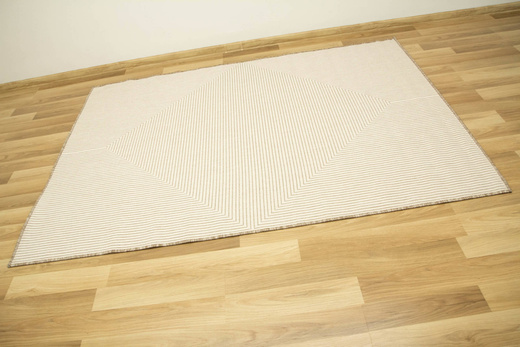 Dywan Dwustronny Sznurkowy Brussels 205697/10610 Linen Beż Krem Romb Linie Outdoor
