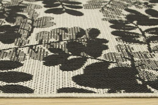 Dywan Sznurkowy Lejda 12504/951 Antracyt Beż Liście Akacji