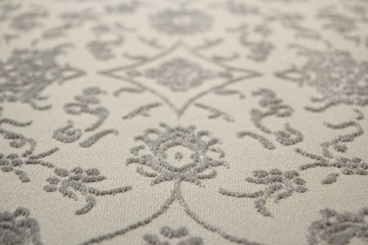 Lśniący Dywan Allora Plus F346A grey Srebrzysty Szary Ornament w Ramce