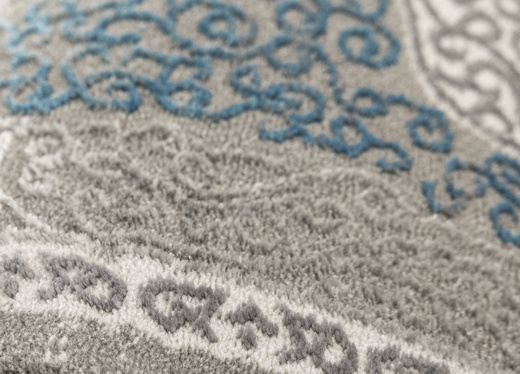 Lśniący Dywan Allora Plus B827B l.grey/grey Srebrzysty Szary Niebieski Ornament