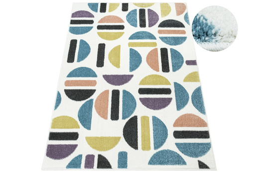 Dywan Dziecięcy Lima M045A rose/blue Krem Fiolet Półkola