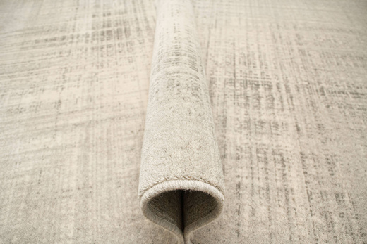 Wełniany Dywan Isfahan-M Rite Popielaty Szary KremowyKratka