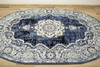 Owalny Dywan Victoria 7094A l.blue/cream owal Ornament Niebieski Krem