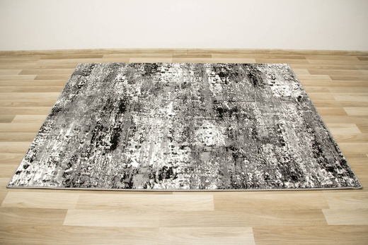 Dywan Victoria B876A d.grey/l.grey Abstrakcyjny Przecierany Szary Czarny Krem Tynk