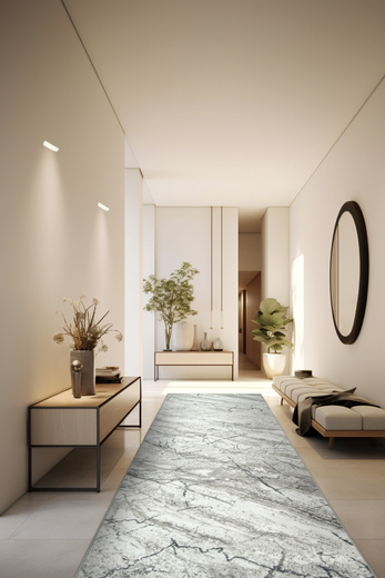 Chodnik Aqua Marble 19 szary beż szerokość 80 cm