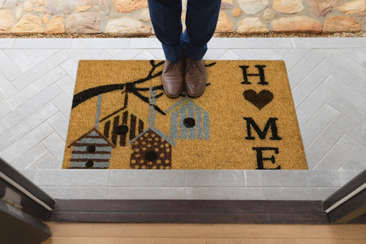 Antypoślizgowa Wycieraczka Kokosowa Kolor Home Budki Ciemne