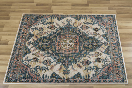 Dywan Lucca 8634A cream/l.grey Ornamentowy Krem Turkus Łosoś