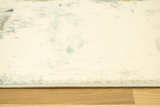 Dywan Victoria 7663A cream/blue Abstrakcyjny Krem Niebieski Żółty
