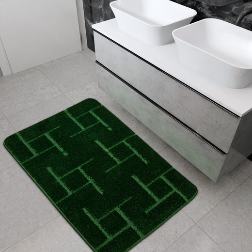 Dywanik Łazienkowy Teramo Green Butelkowa Zieleń
