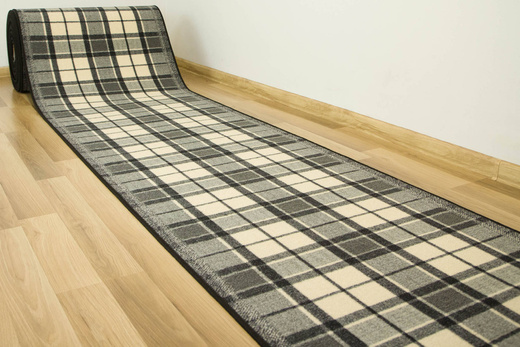 Antypoślizgowy Chodnik Grand 19 Szary Kratka szerokość 80 cm