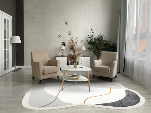 Dywan Selenne GS005G Crean/Gold Krem Szary Złoty Ksztalt