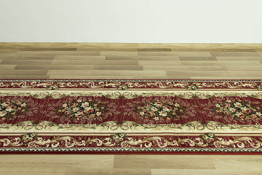 Chodnik Lotos 535/210 bordowy szerokość 90 cm