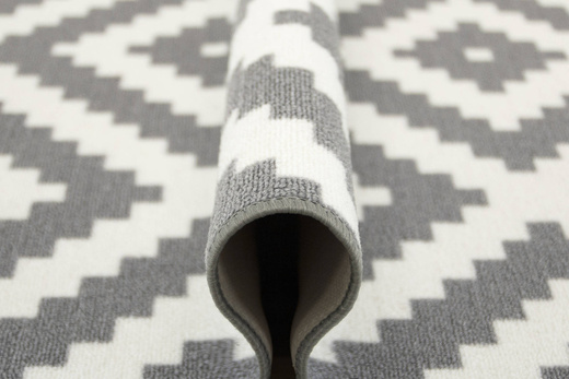 Antypoślizgowy Skandynawski Dywan Romby Szare