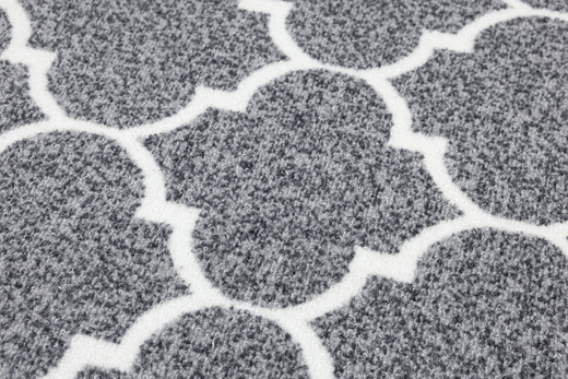 Antypoślizgowy Dywan Jasny Szary Koniczyna Marokańska