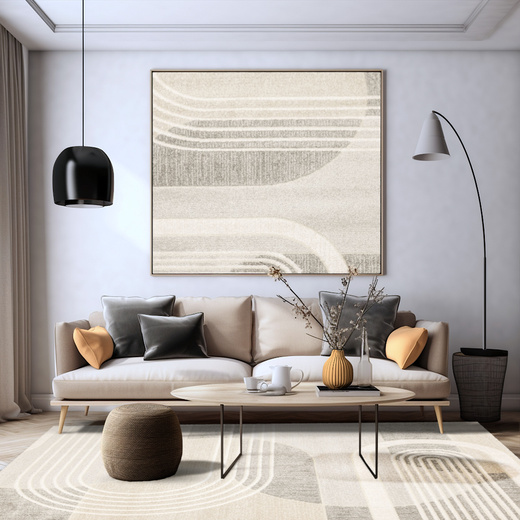 Dywan Matara N969A l.grey/m.grey Beż Krem Szary Kaszmir Geometria