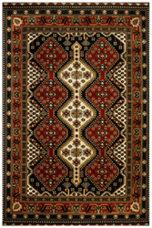 Dywan Ornamentowy Afgan 4358A black/red Czerwony Czarny Krem