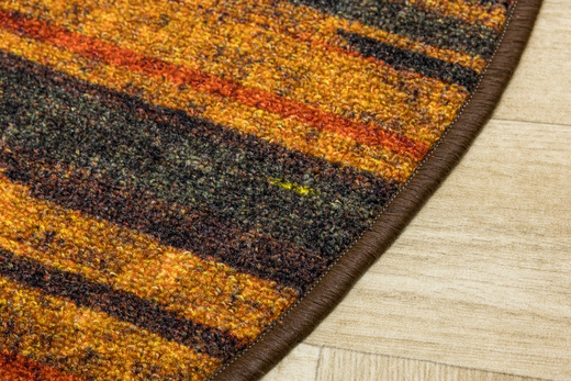 Antypoślizgowy Okrągły Dywan Fusion 14 Wielobarwny Paski