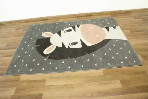 Dywan Dziecięcy Lima C885A l.grey/cream Zebra Róż Krem Szary