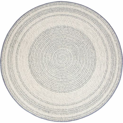 Okrągły Dwustronny Dywan Sznurkowy Brussels 205670/10310 ocean Ocean Niebieski Krem Outdoor