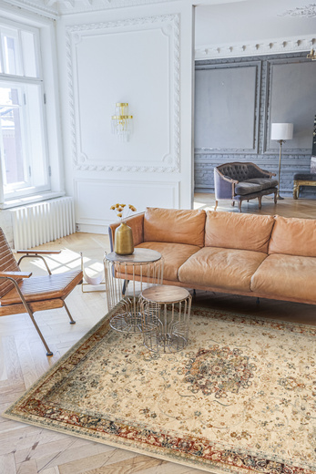 Wełniany Dywan Dywilan Omega Kordoba Koniak Ornament