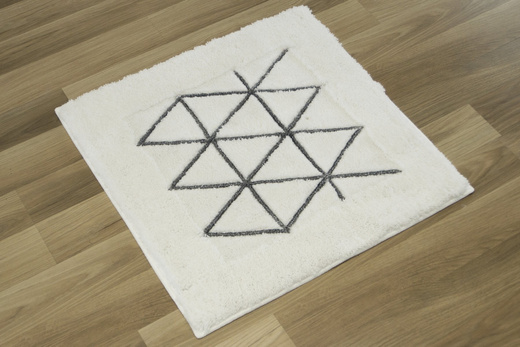 Dywanik do łazienki Jarpol Agadir Lurex Biały