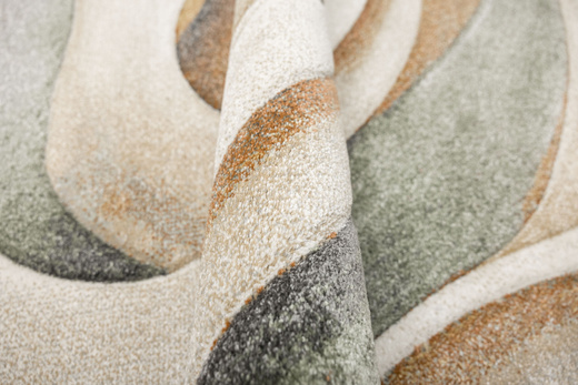 Dywan Agent 40436/610 Multi Krem Miedź Oliwka Fale